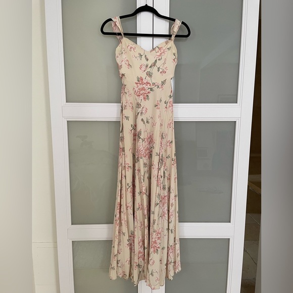 Reformation Constance Off-the-Shoulder Maxi Dress in Edith - Size XS - Picture 3 of 4